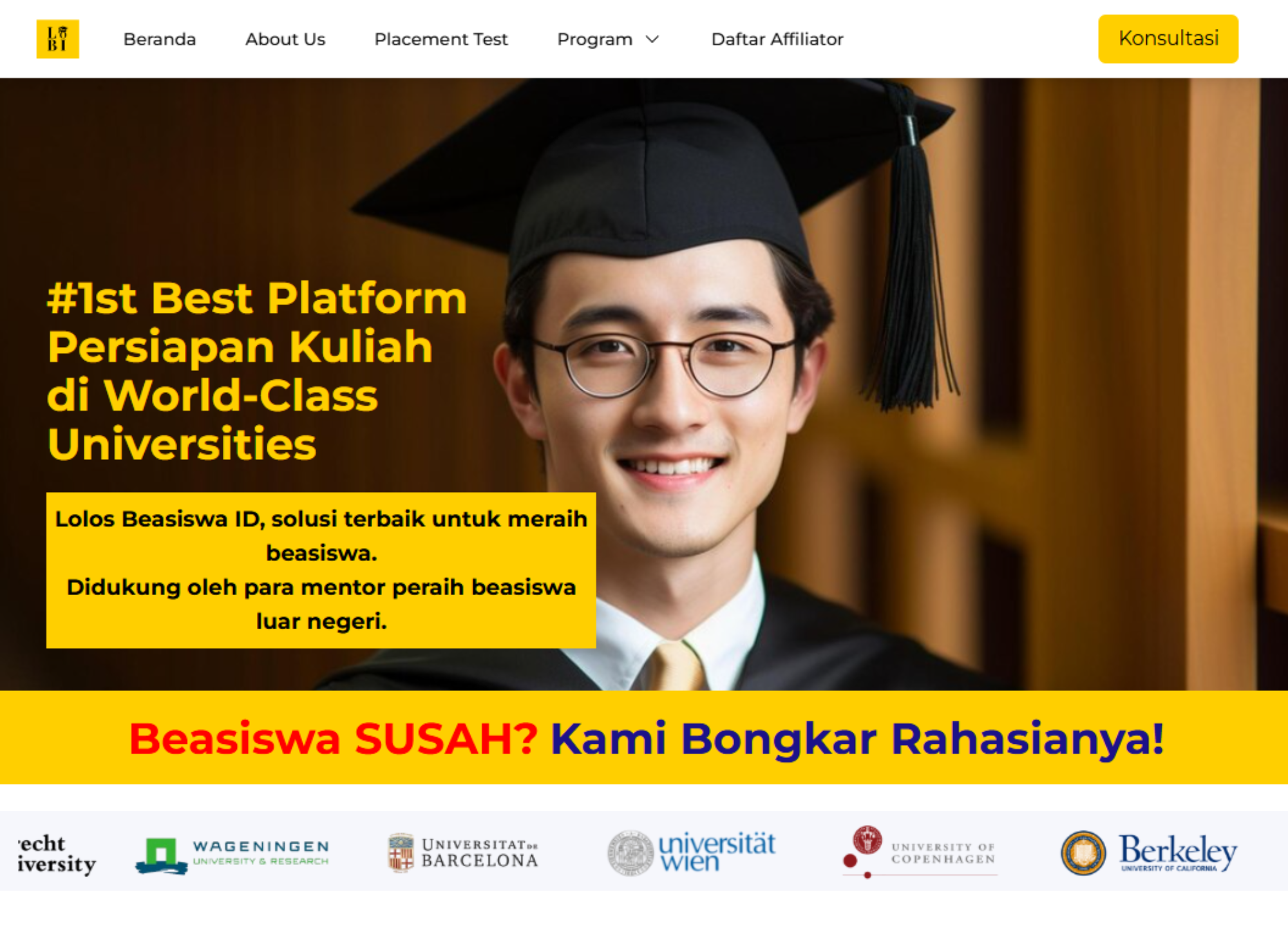 Portofolio proyek aplikasi Ujian TOEFL oleh Lolos Beasiswa